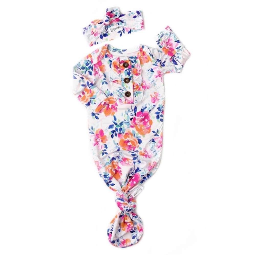 Gigi and Max Bella Floral Ruffle Gown